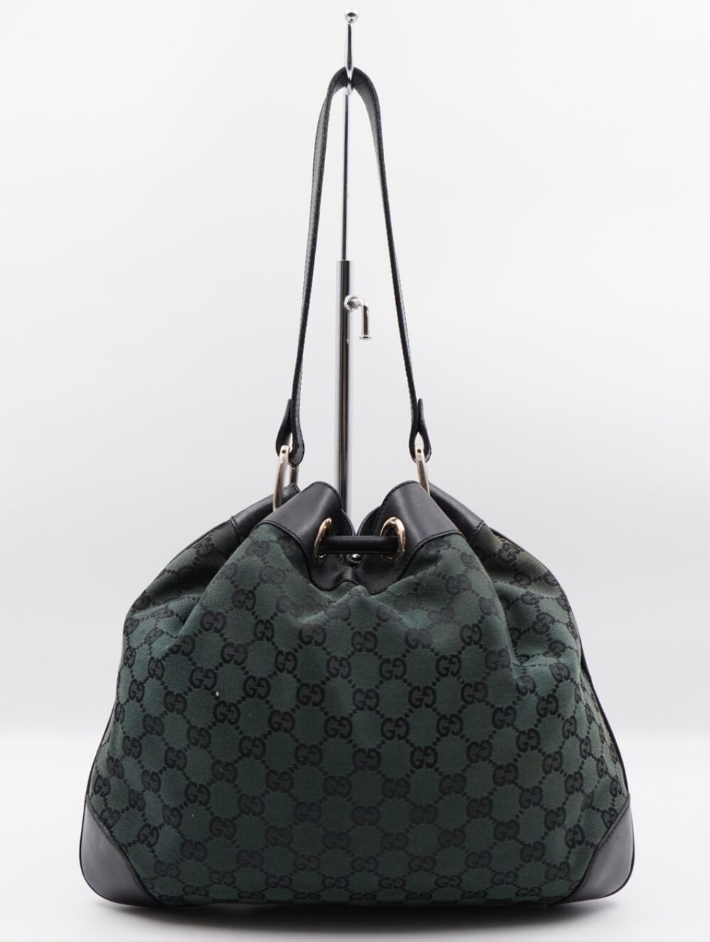 CI34 ❤️ Gucci Monogram Drawstring Shoulder Bag - Picture 2 of 12